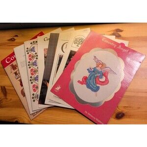 Assorted Vintage Cross Stitch Samplers + Year in Samplers Calendar, 1988